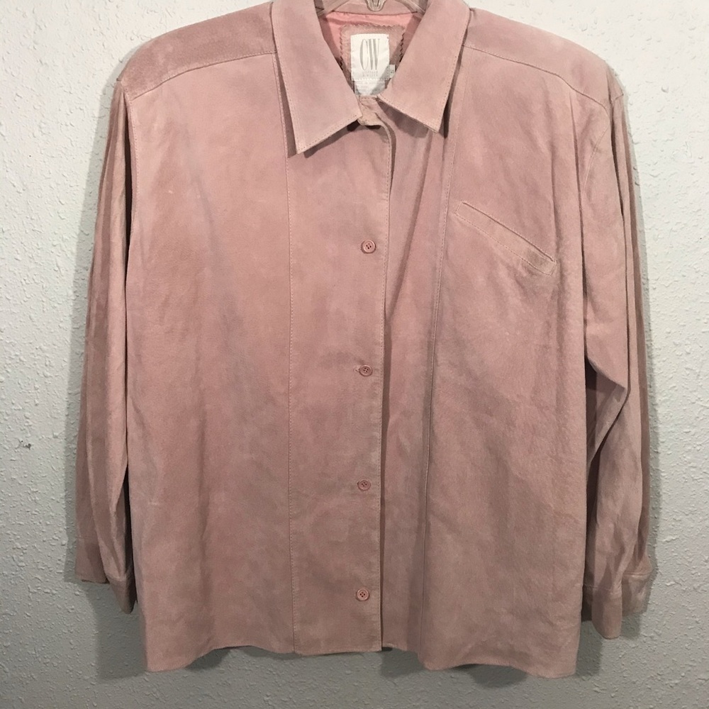 Clifford &‎ Wills Lt Pink Suede Button Shirt/Jacket